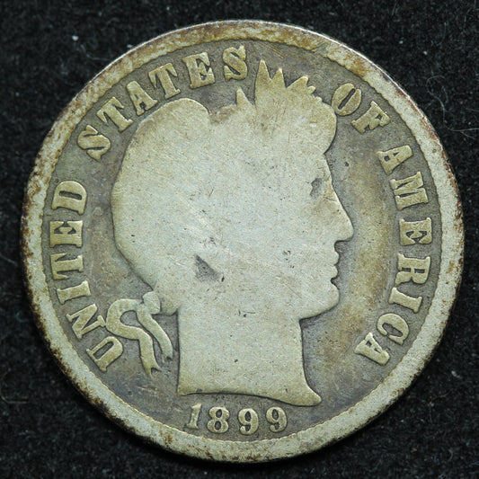 1899 O Barber Dime 10C - New Orleans - Some Toning