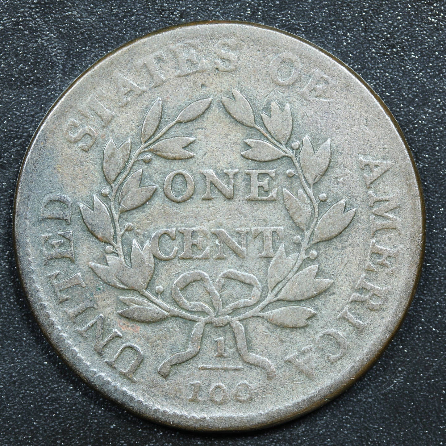 1802 Large Cent Penny 1C Draped Bust Stemless Wreath