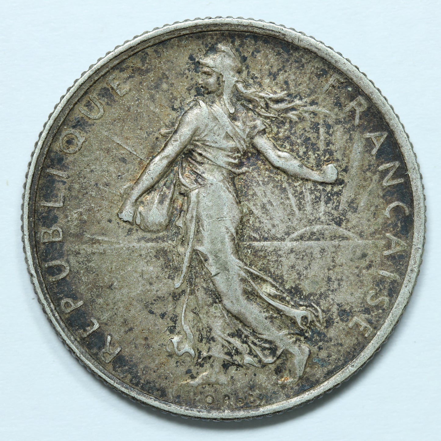 1919 2 Francs France Semeuse Silver Coin - KM# 845.1