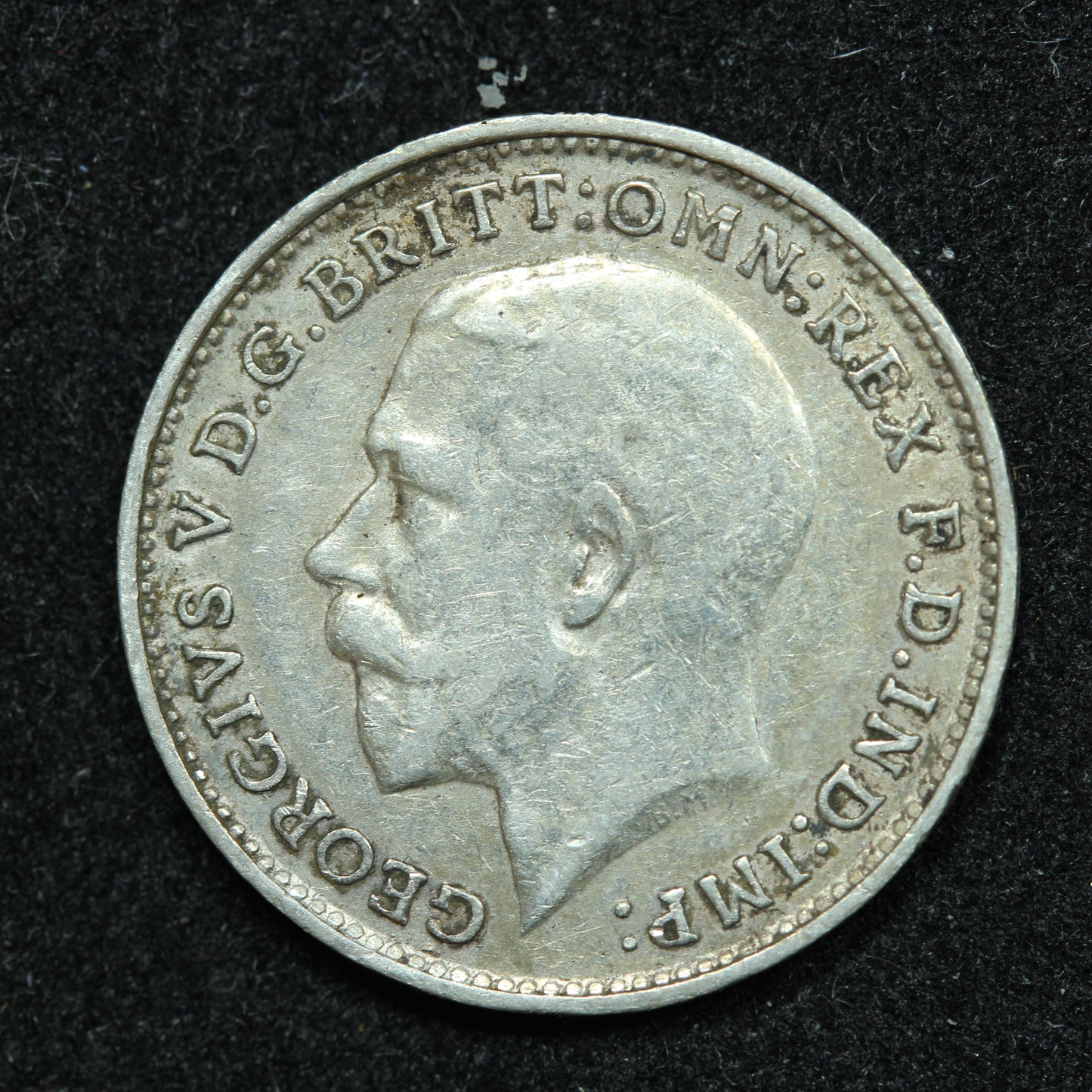 1916 Great Britain 3 Pence Threepence Silver Coin - KM# 813