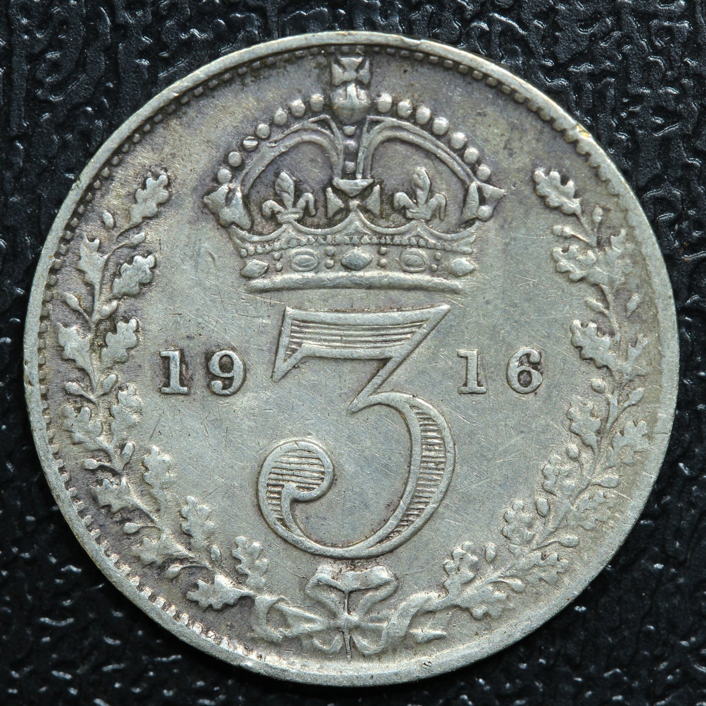 1916 Great Britain 3 Pence Threepence Silver Coin - KM# 813