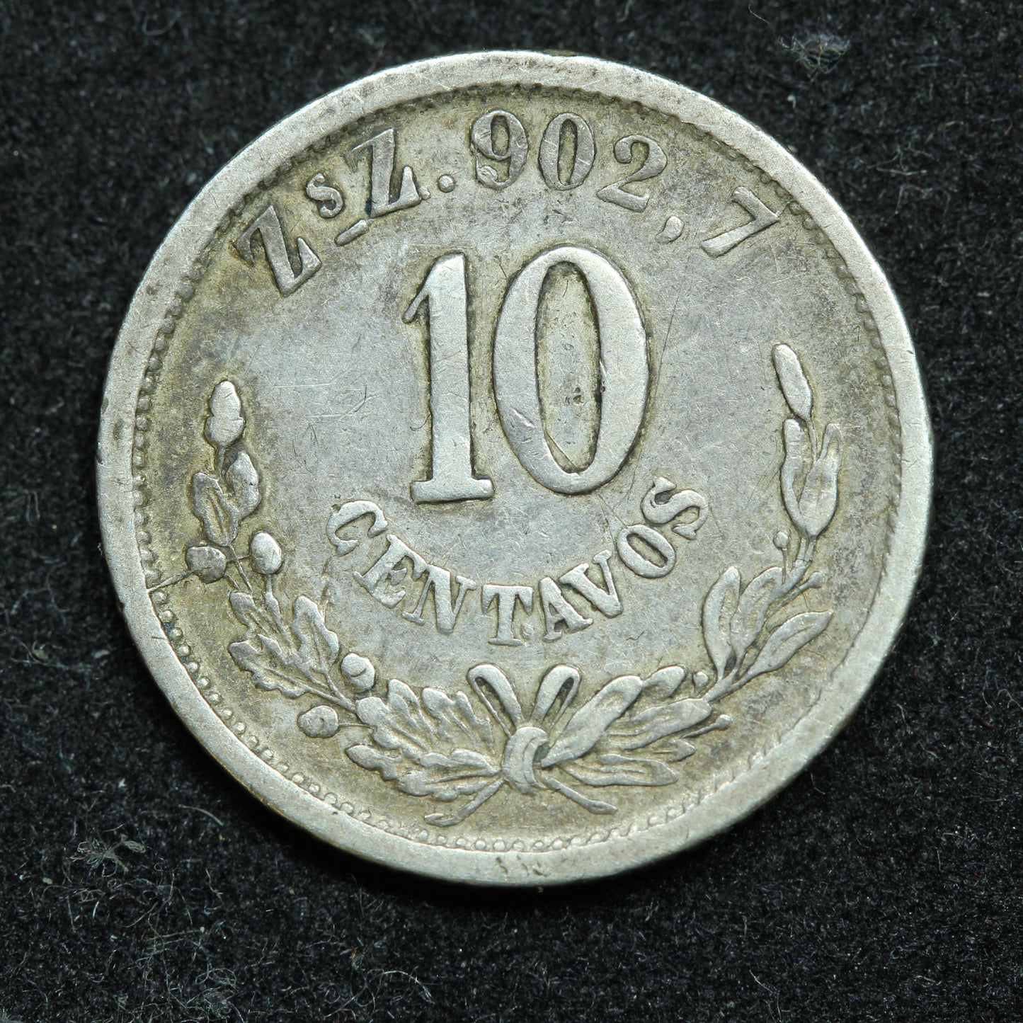 1897 10 Centavos Zs Z Mexico Silver Coin - KM# 403.10