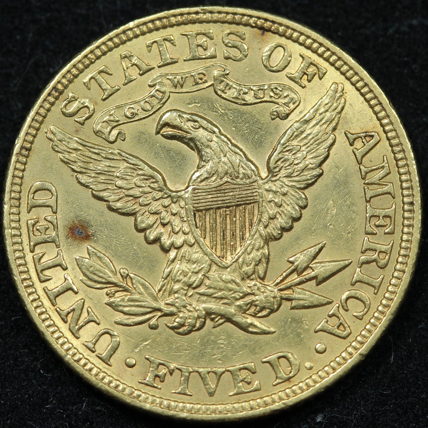 1900 $5 Gold Liberty Head Half Eagle Coin
