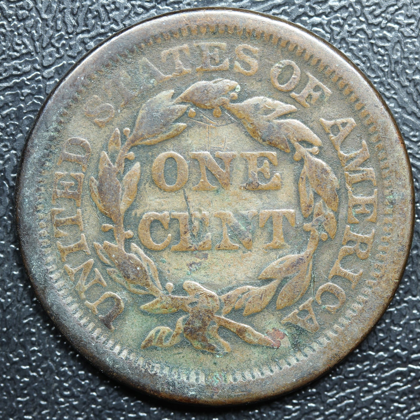 1850 Braided Hair Large Cent 1C Penny