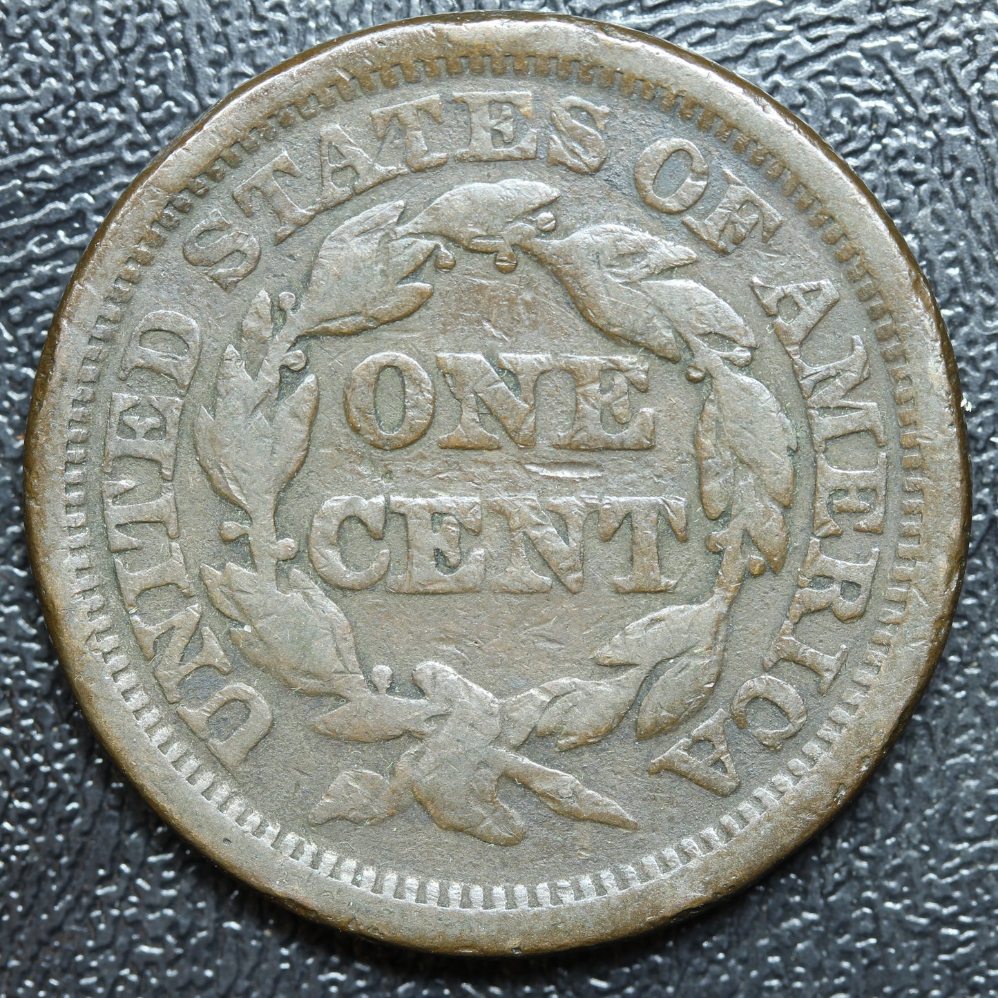 1844 Braided Hair Large Cent 1C Penny Normal Date