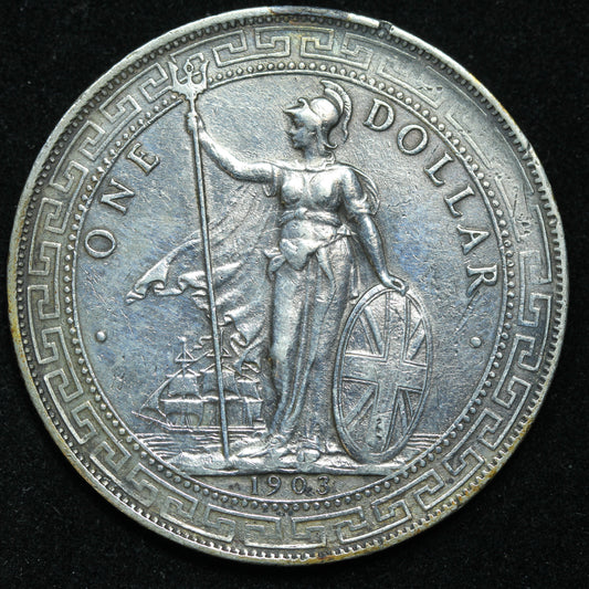 1903 B Great Britain $1 Trade Silver Dollar - KM# T5