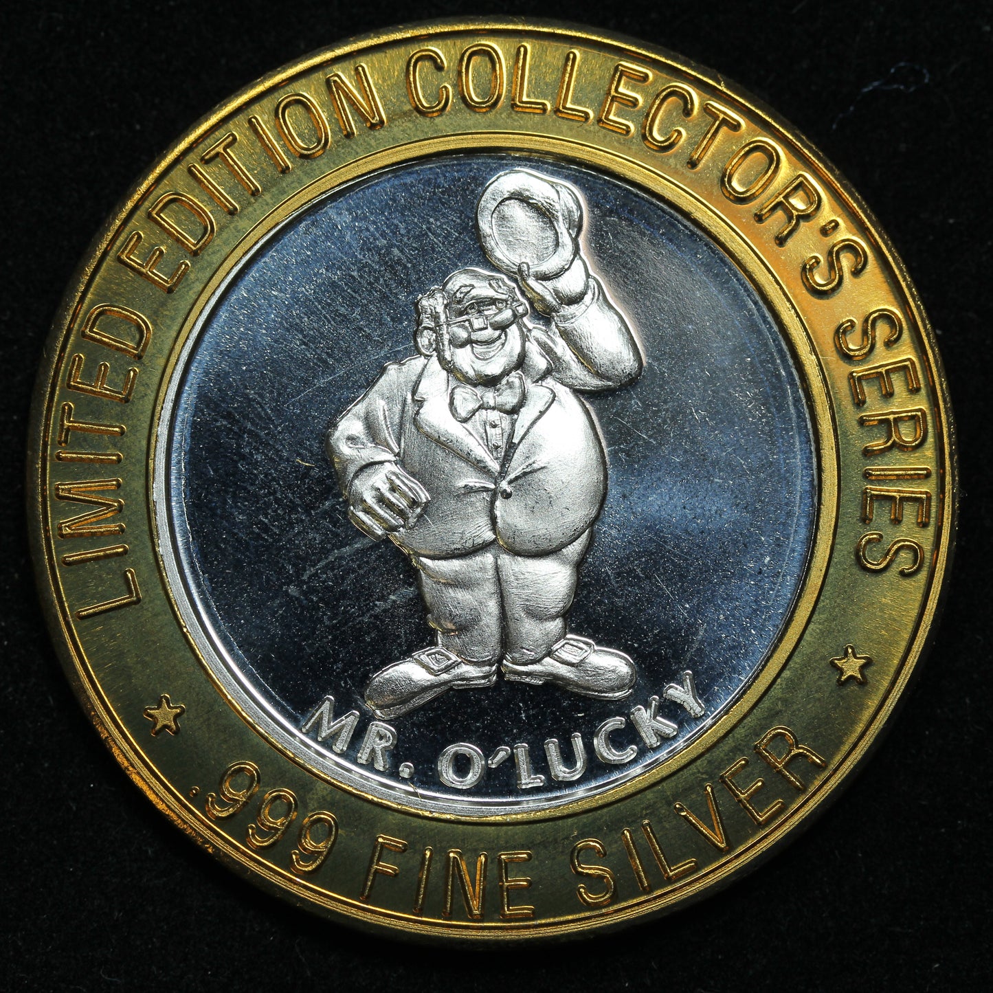 Fitzgeralds Tunica MS Gaming Token .999 Fine Silver - Mr. O'Lucky