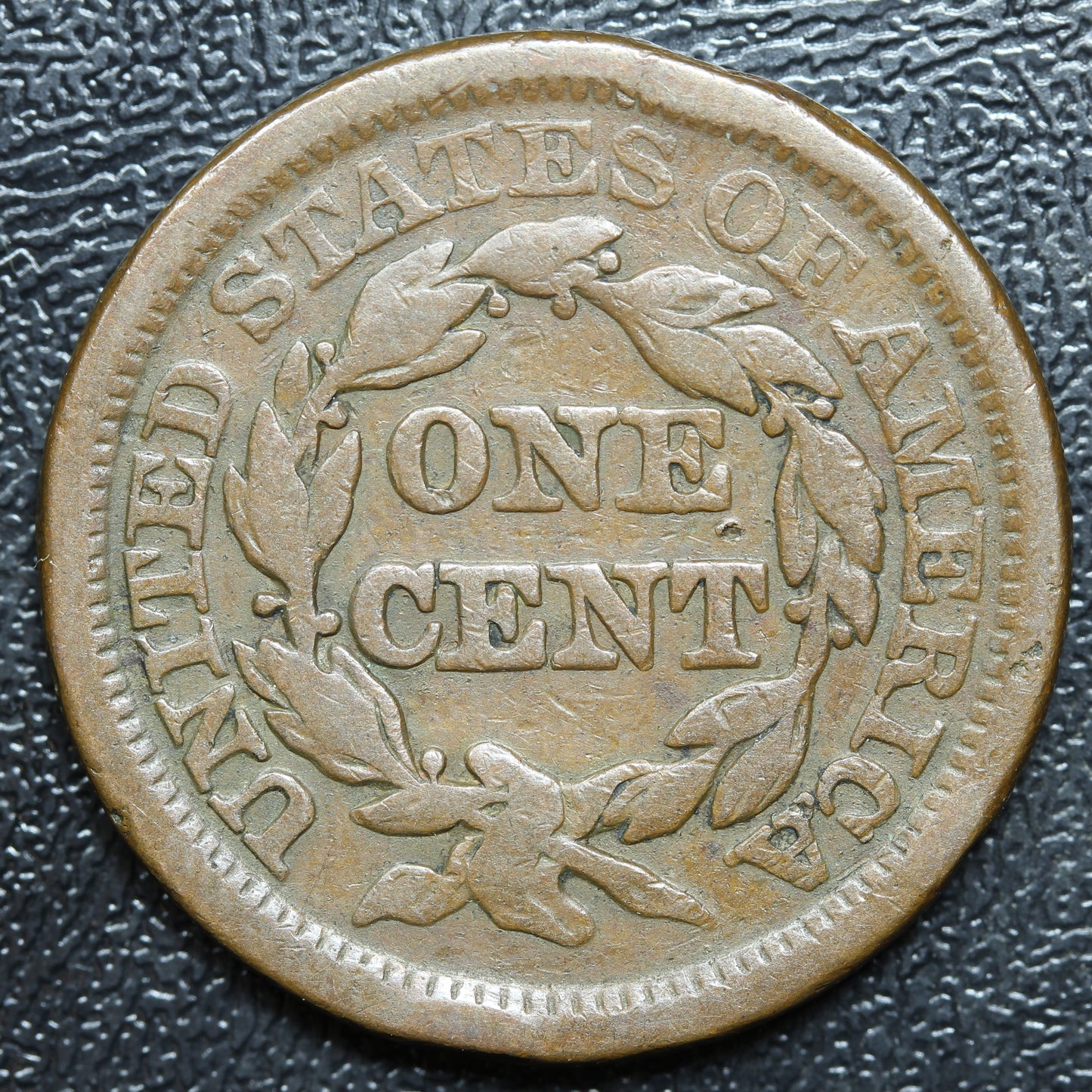 1847/47 Braided Hair US Large Cent 1C Penny 7 Over Small 7