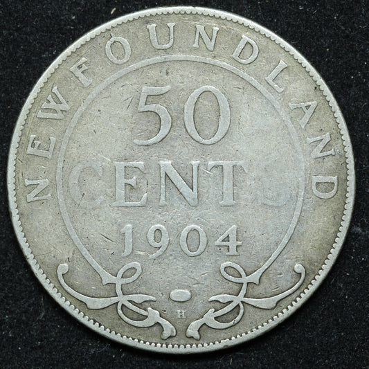 1904 Newfoundland 50 Cents Silver Coin - Edward VII - KM #11