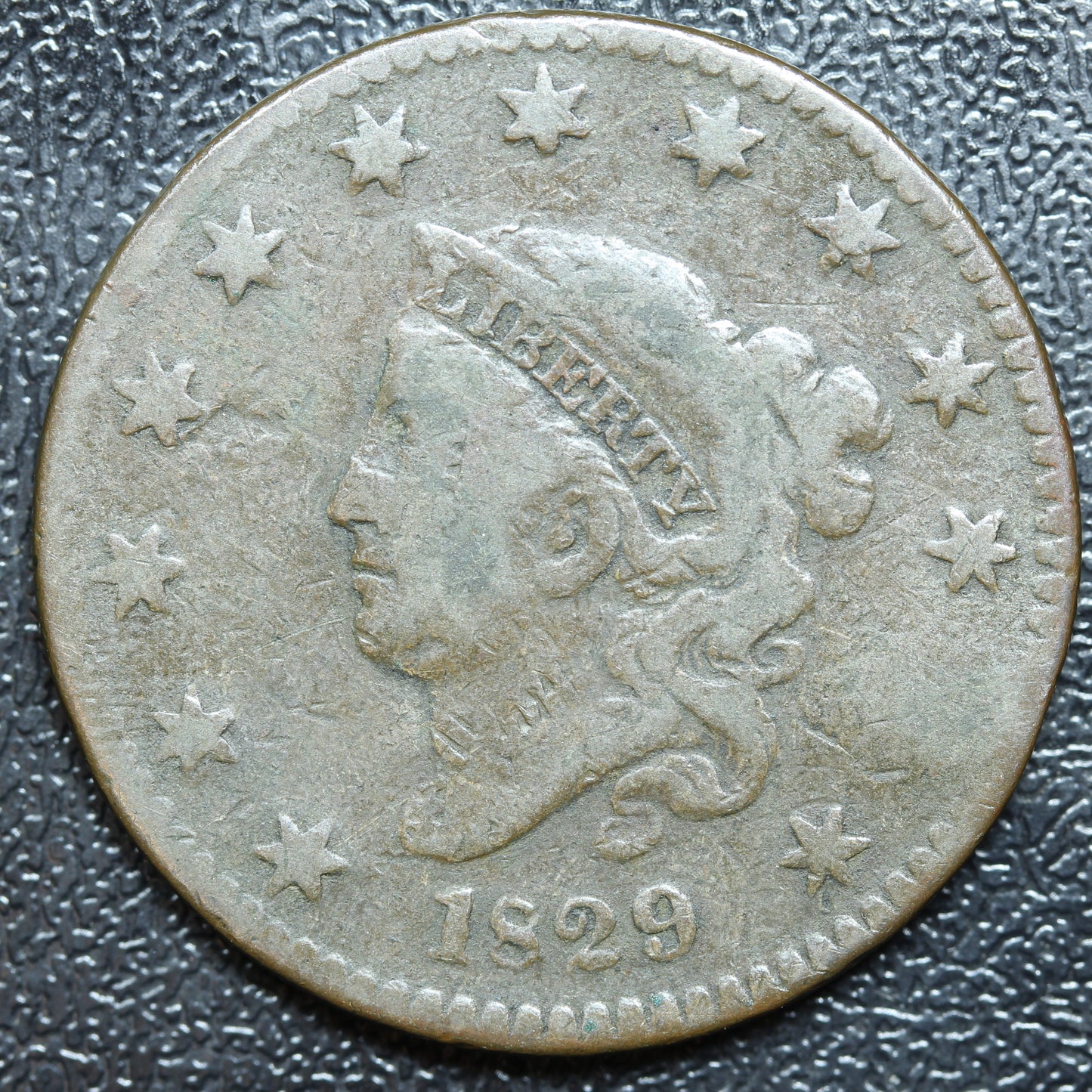 1829 Liberty Head Medium Letters Large Cent 1C Penny