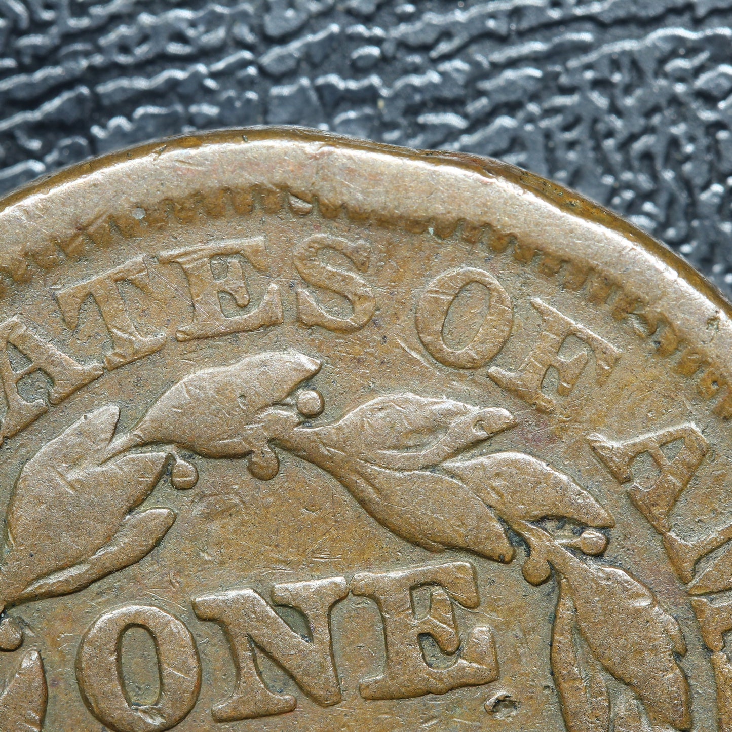 1847/47 Braided Hair US Large Cent 1C Penny 7 Over Small 7