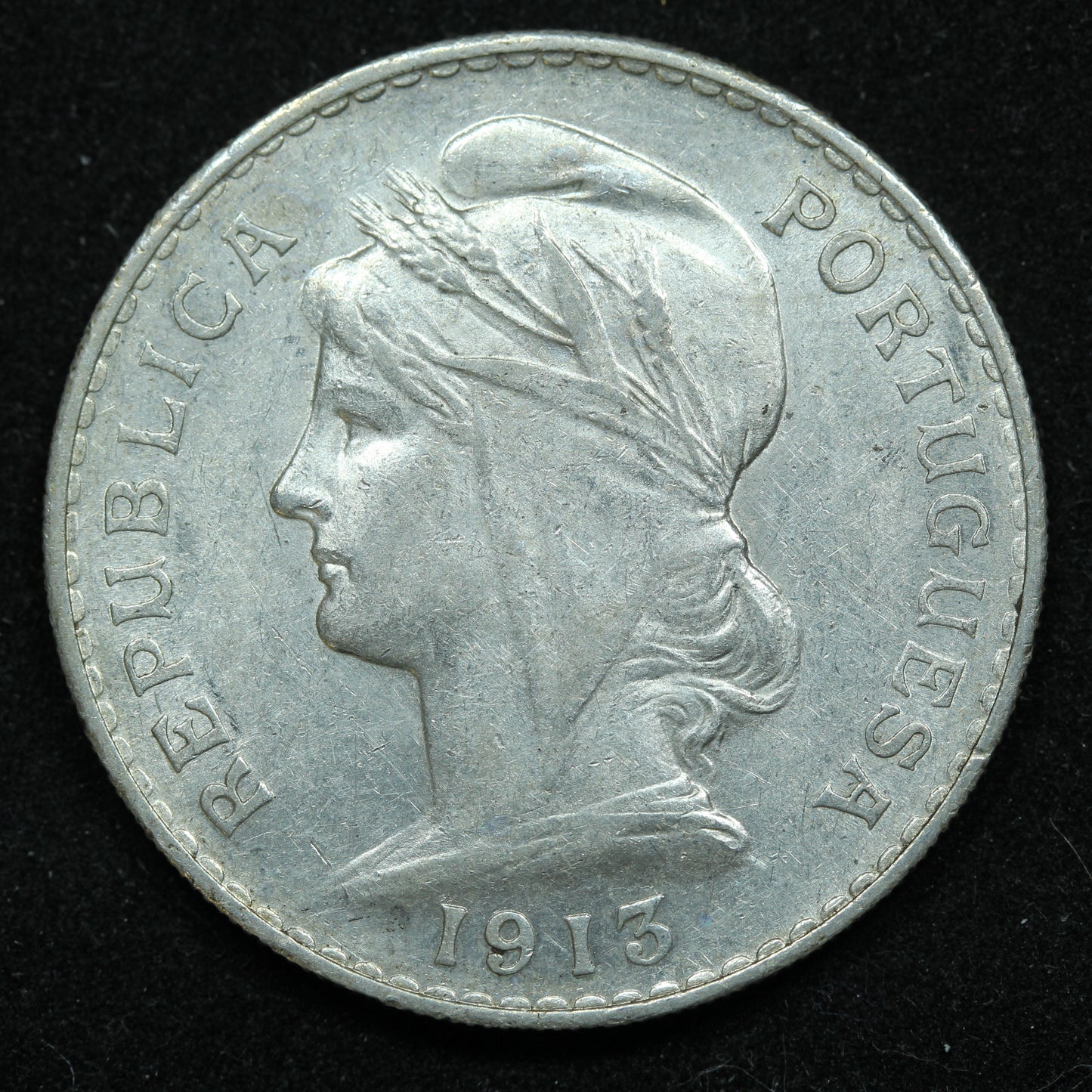1913 50 Centavos Portugal Silver Coin - KM# 561