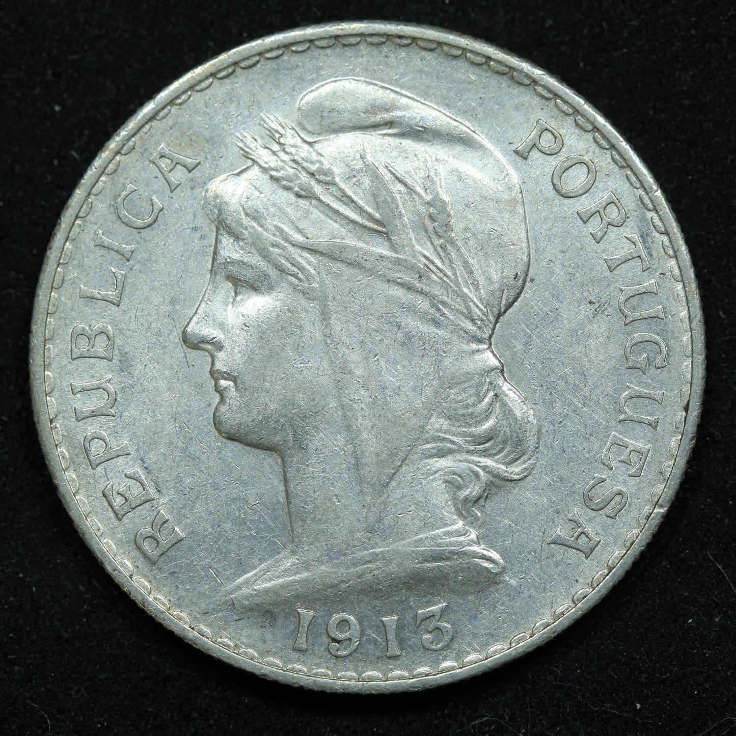 1913 50 Centavos Portugal Silver Coin -  KM# 561