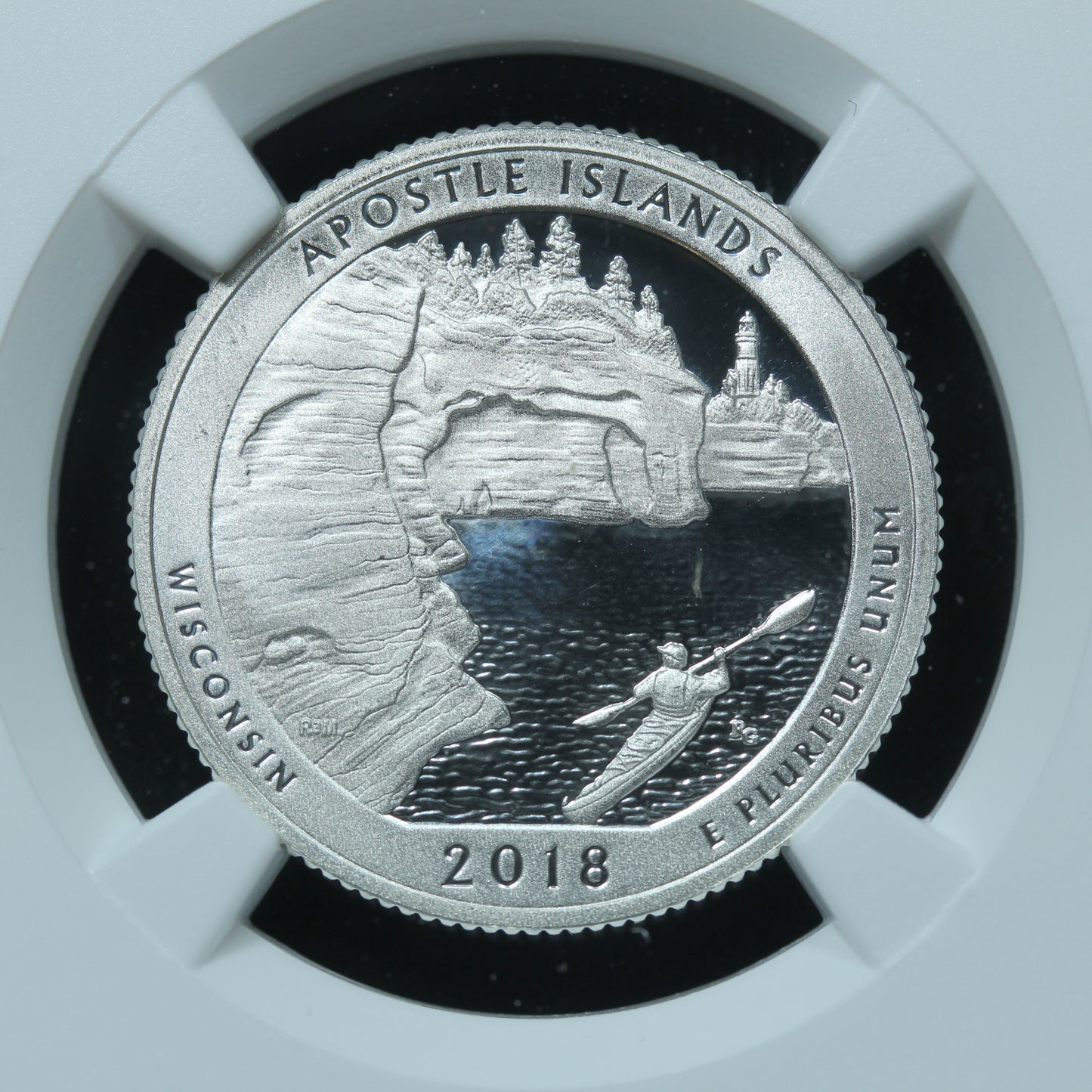 2018-S 25c Apostle Islands Wisconsin Silver Quarter NGC PF 70 UCAM