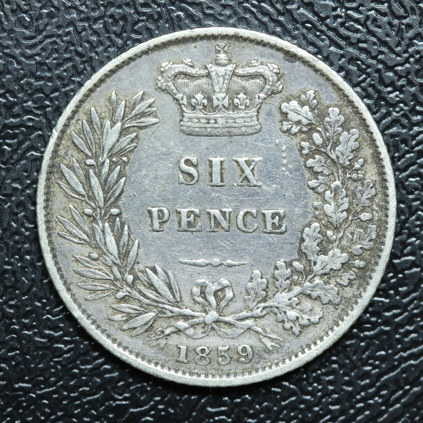 1859 Great Britain 6P Six Pence Silver Coin - KM# 733.1