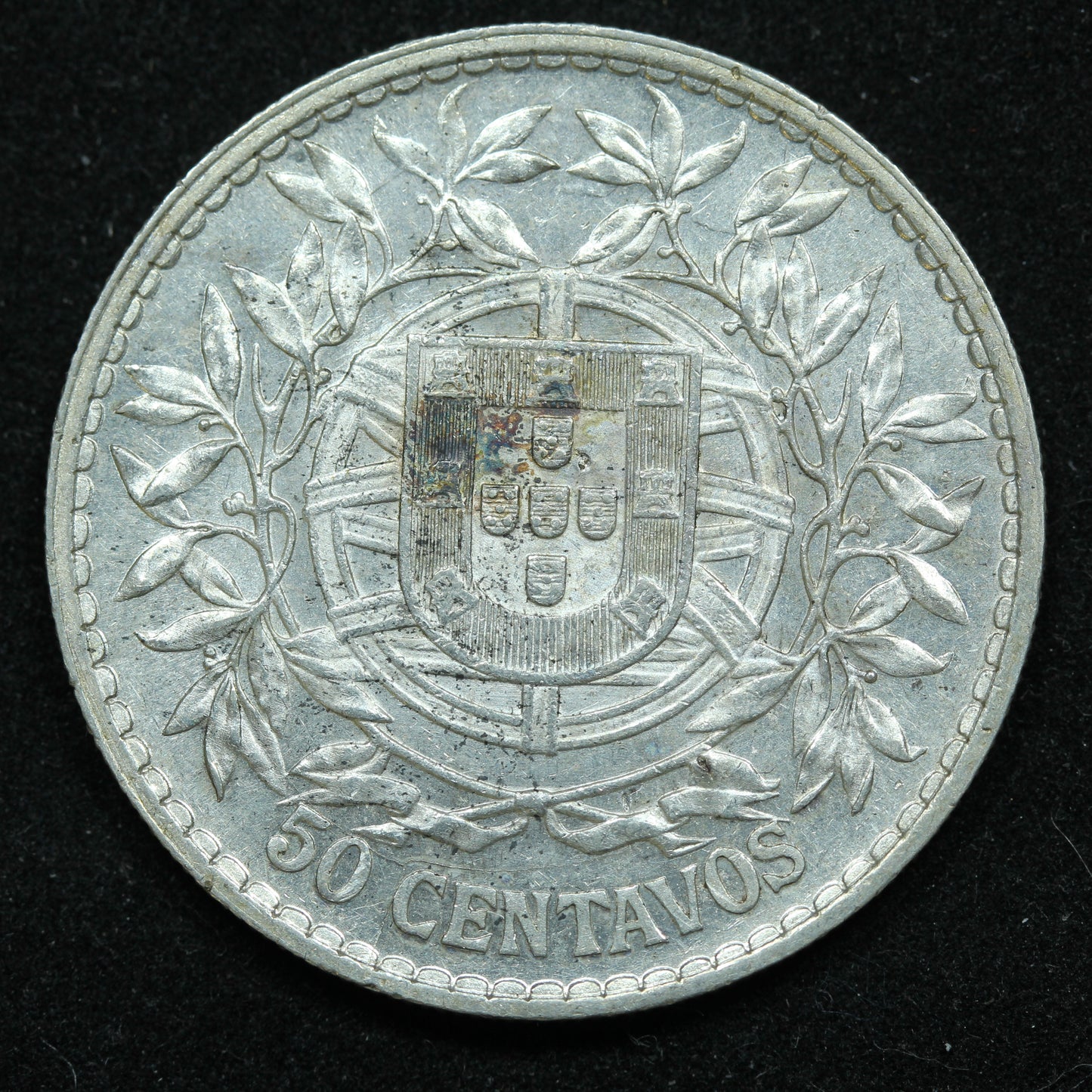 1913 50 Centavos Portugal Silver Coin - KM# 561