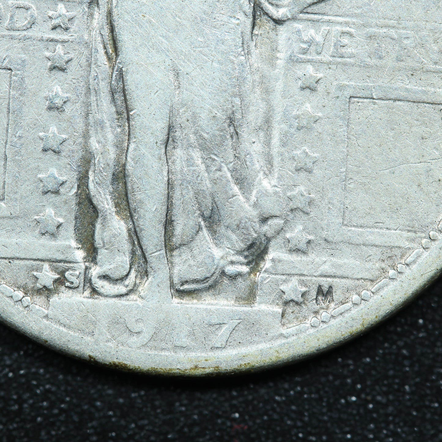 1917 S (San Francisco) Standing Liberty 90% Silver Quarter Variety 1