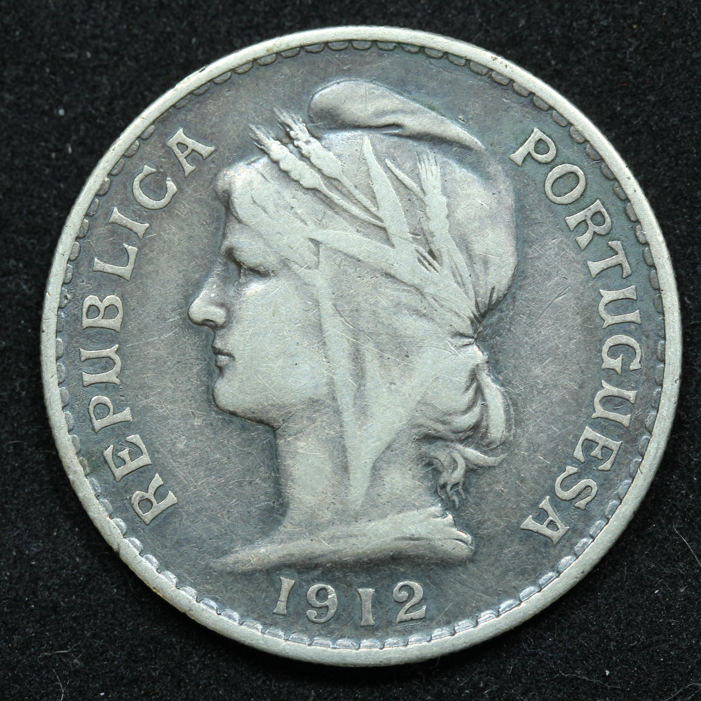 1912 50 Centavos Portugal Silver Coin - KM# 561