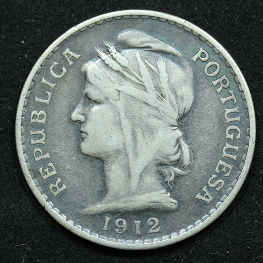 1912 50 Centavos Portugal Silver Coin -  KM# 561