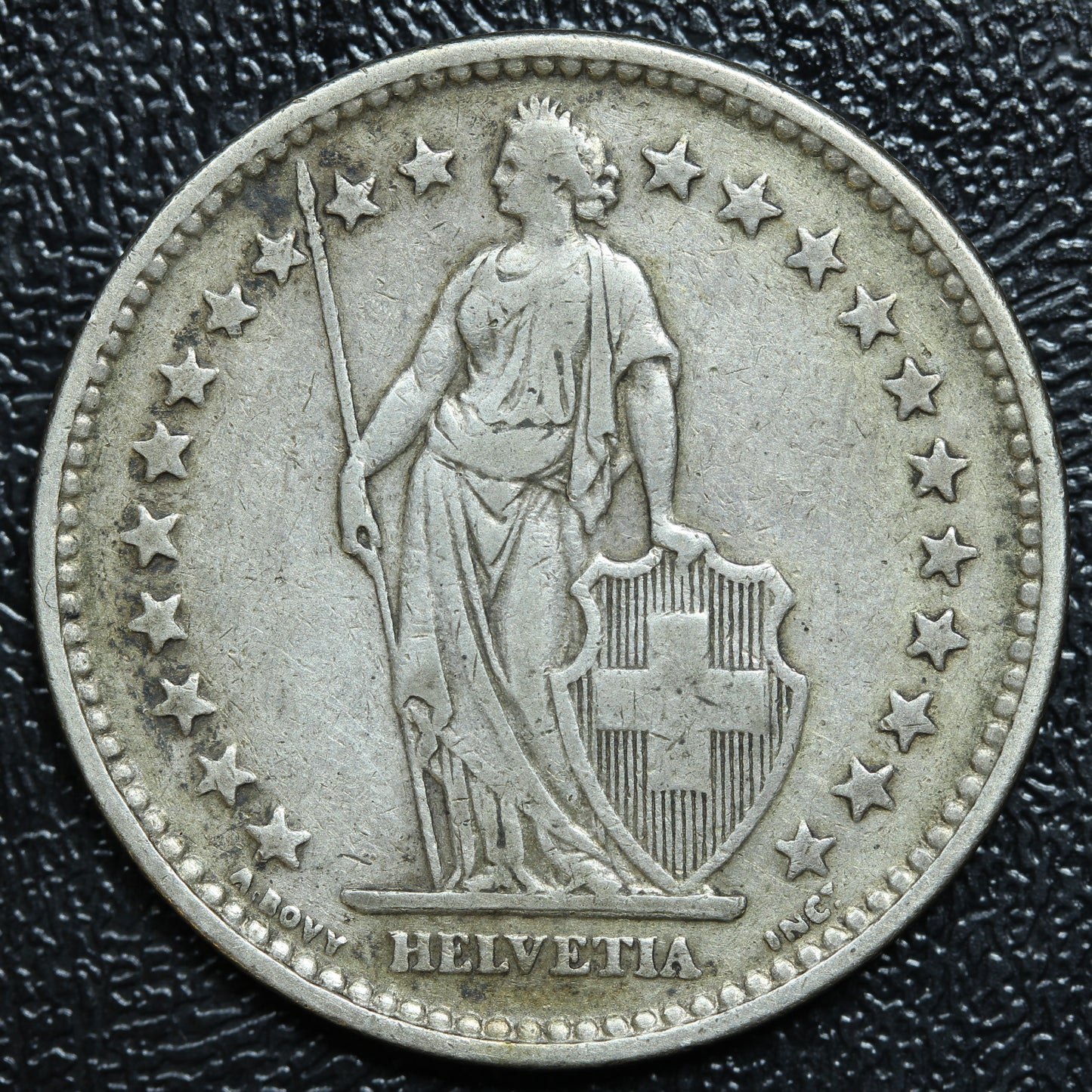 1914 B Switzerland 2 FRANC Silver KM#21