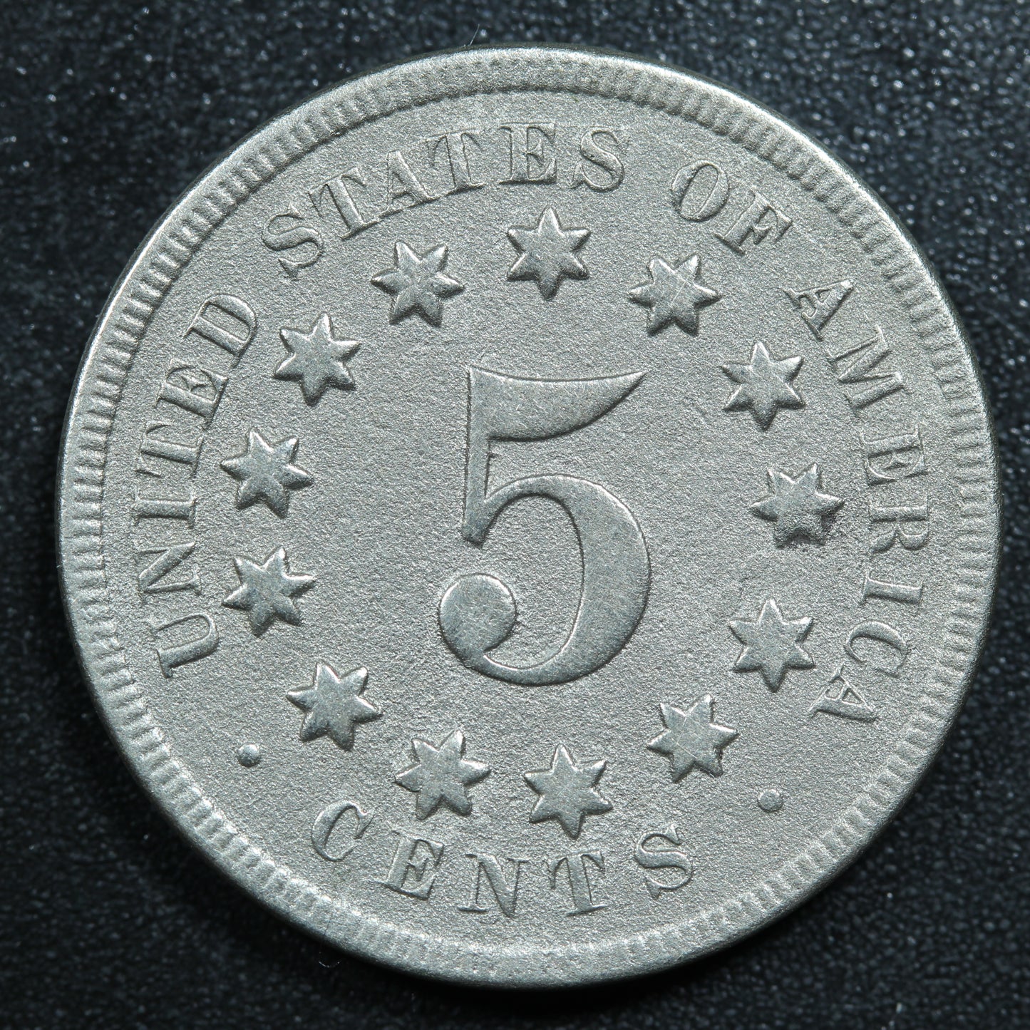 1869 Shield Nickel 5 Cents 5c Five Cents