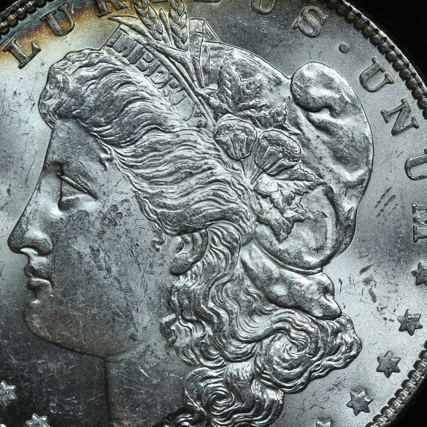 1885 P Morgan Silver Dollar Philadelphia Beautiful - Some Rainbow