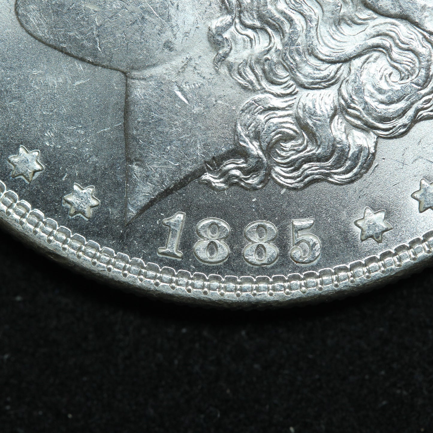 1885 P Morgan Silver Dollar Philadelphia Beautiful - Some Rainbow