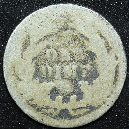 1891 Seated Liberty Dime 10c 90% Silver