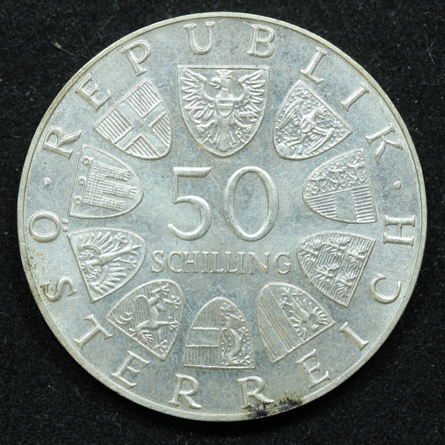 1974 AUSTRIA Saint Rupert & Saint Vincent Silver 50 Shilling Coin