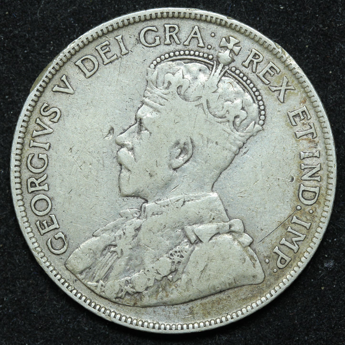1919 Newfoundland 50 Cents Silver Coin - George V - KM #12
