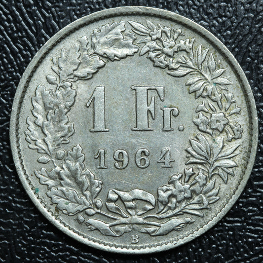 1964 B Switzerland 1 FRANC Silver KM#24