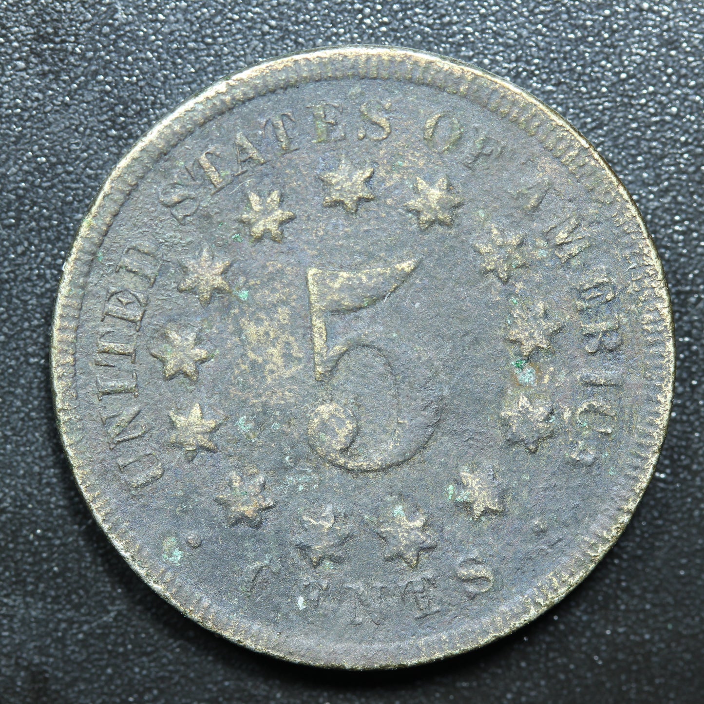 1869 Shield Nickel 5 Cents 5c Five Cents