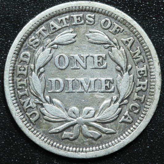 1856 Seated Liberty Dime 10c Large Date Variety 2