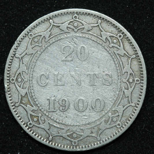 1900 Newfoundland 20 Cents Silver Coin - Victoria - KM #4