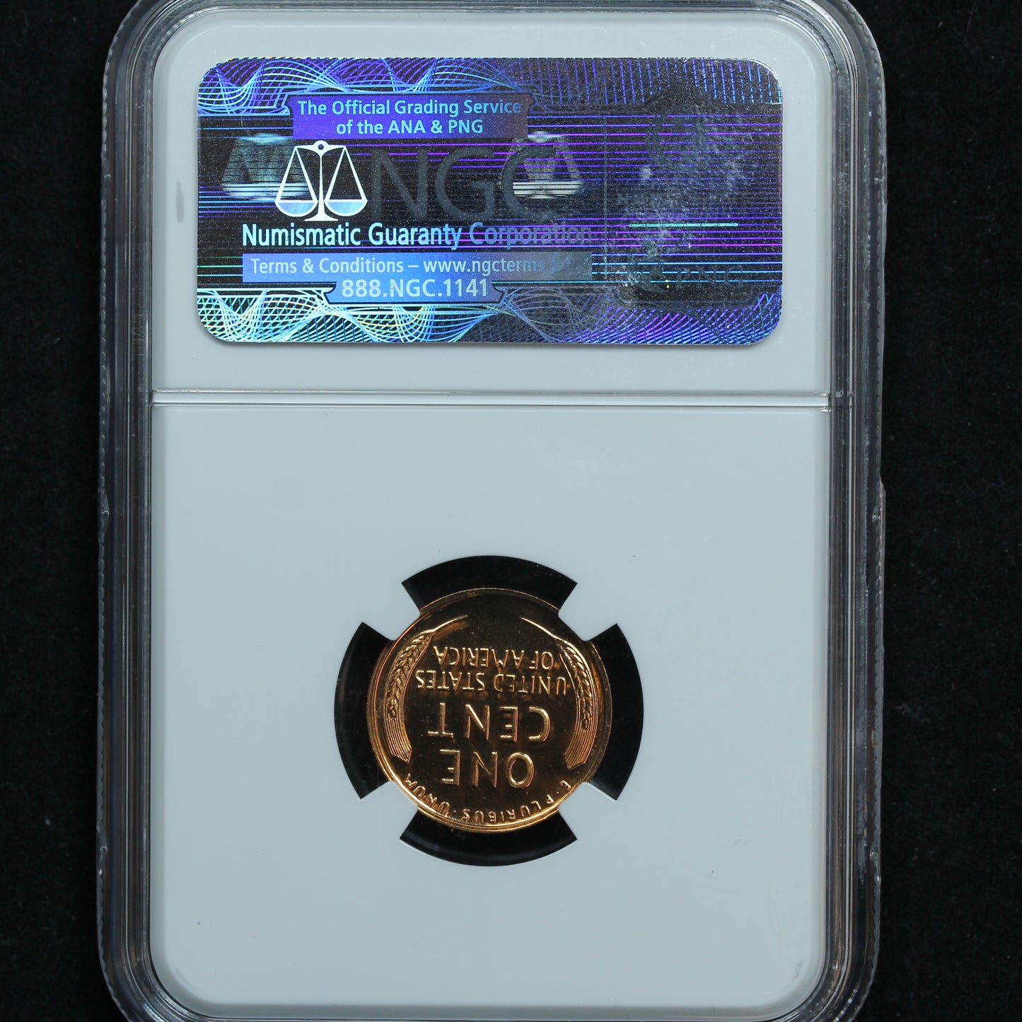 1956 1c Lincoln Cent Penny - NGC PF 68 RD Red