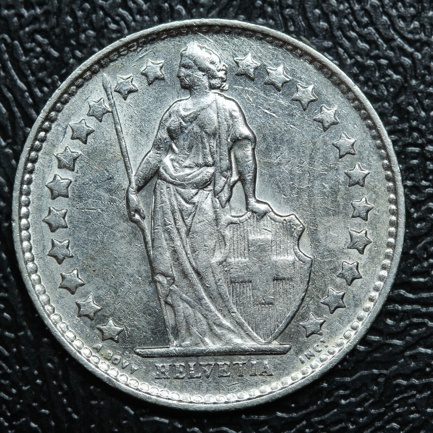 1952 B Switzerland 1/2 FRANC Silver KM#23