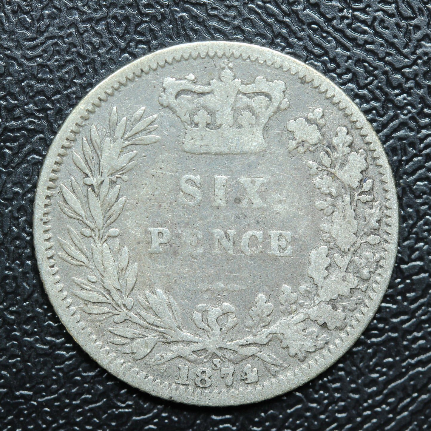 1874 Great Britain 6P Six Pence Silver Coin - KM# 751.1
