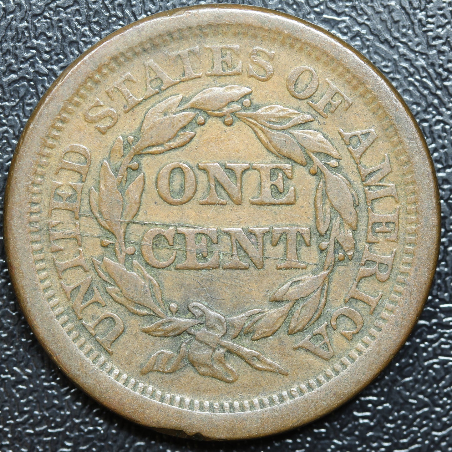 1843 Braided Hair Large Cent 1C Penny Mature Large Letters