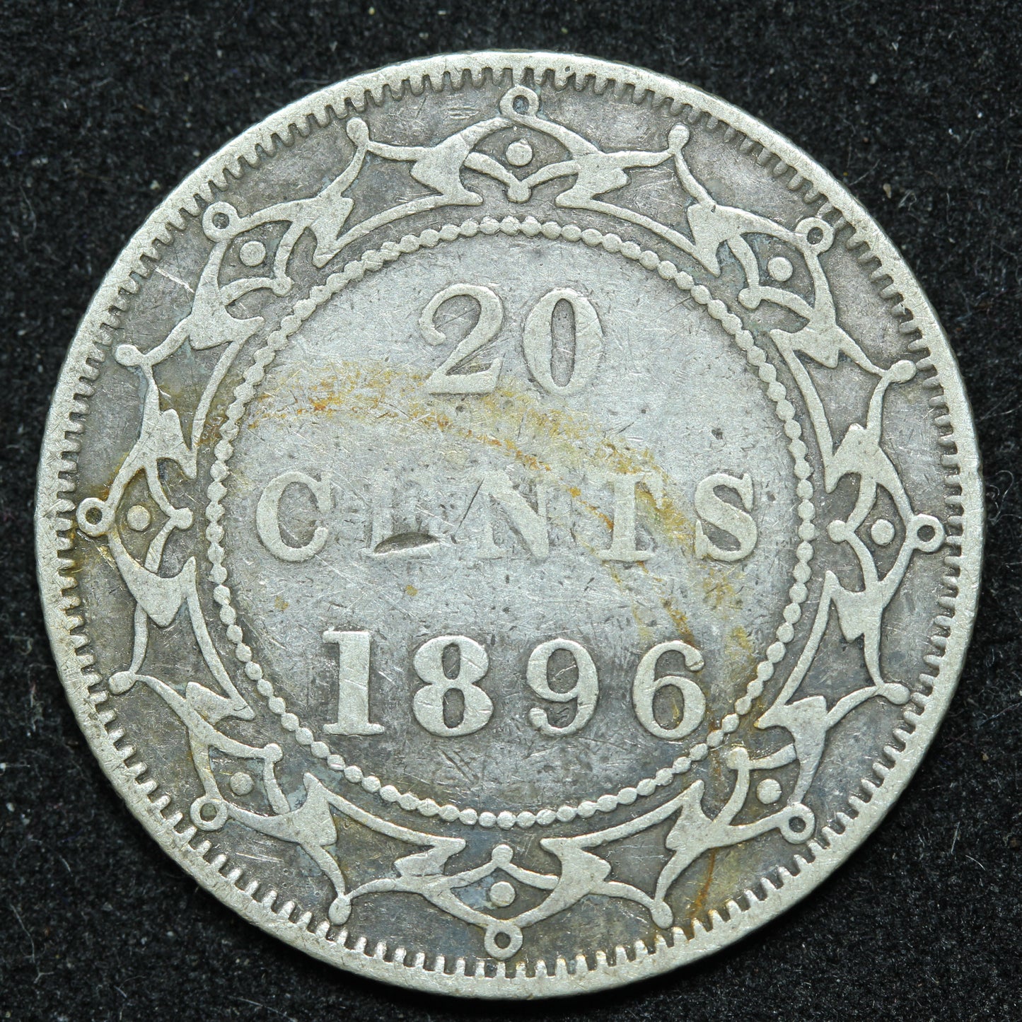 1896 Newfoundland 20 Cents Silver Coin - Victoria - KM #4