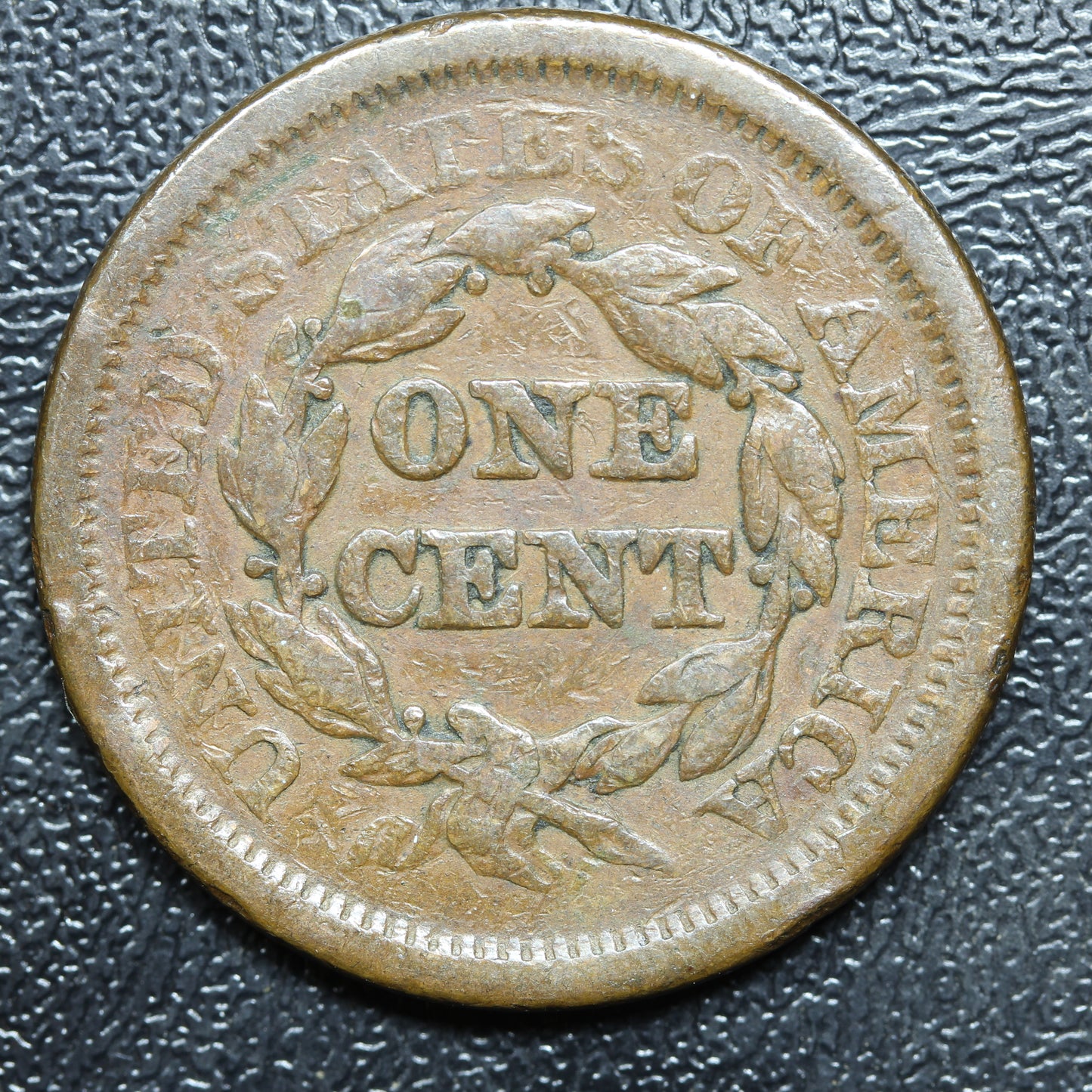 1850 Braided Hair Large Cent 1C Penny