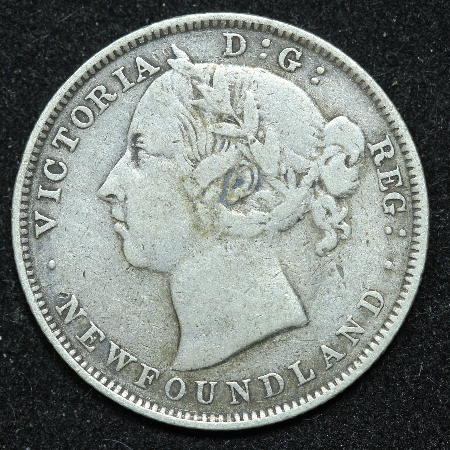 1896 Newfoundland 20 Cents Silver Coin - Victoria - KM #4