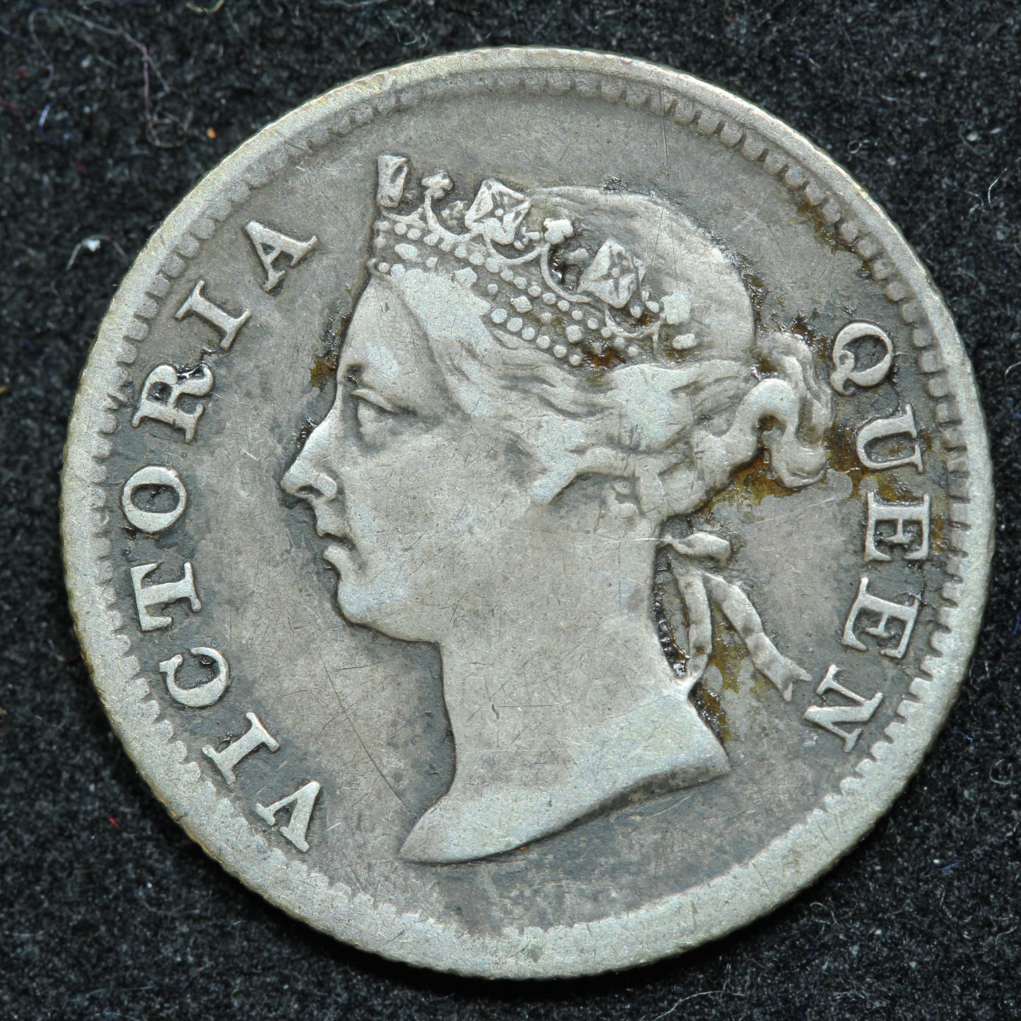 1898 Hong Kong 5 Five Cents Silver .800 Fine KM# 5