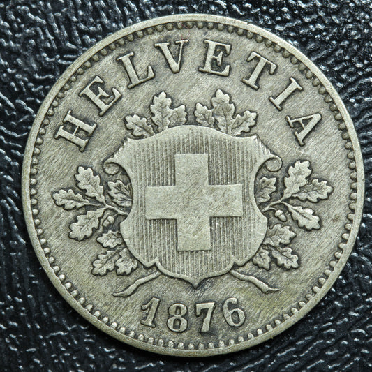 1876 B Switzerland 10 Rappen / Centimes KM#6