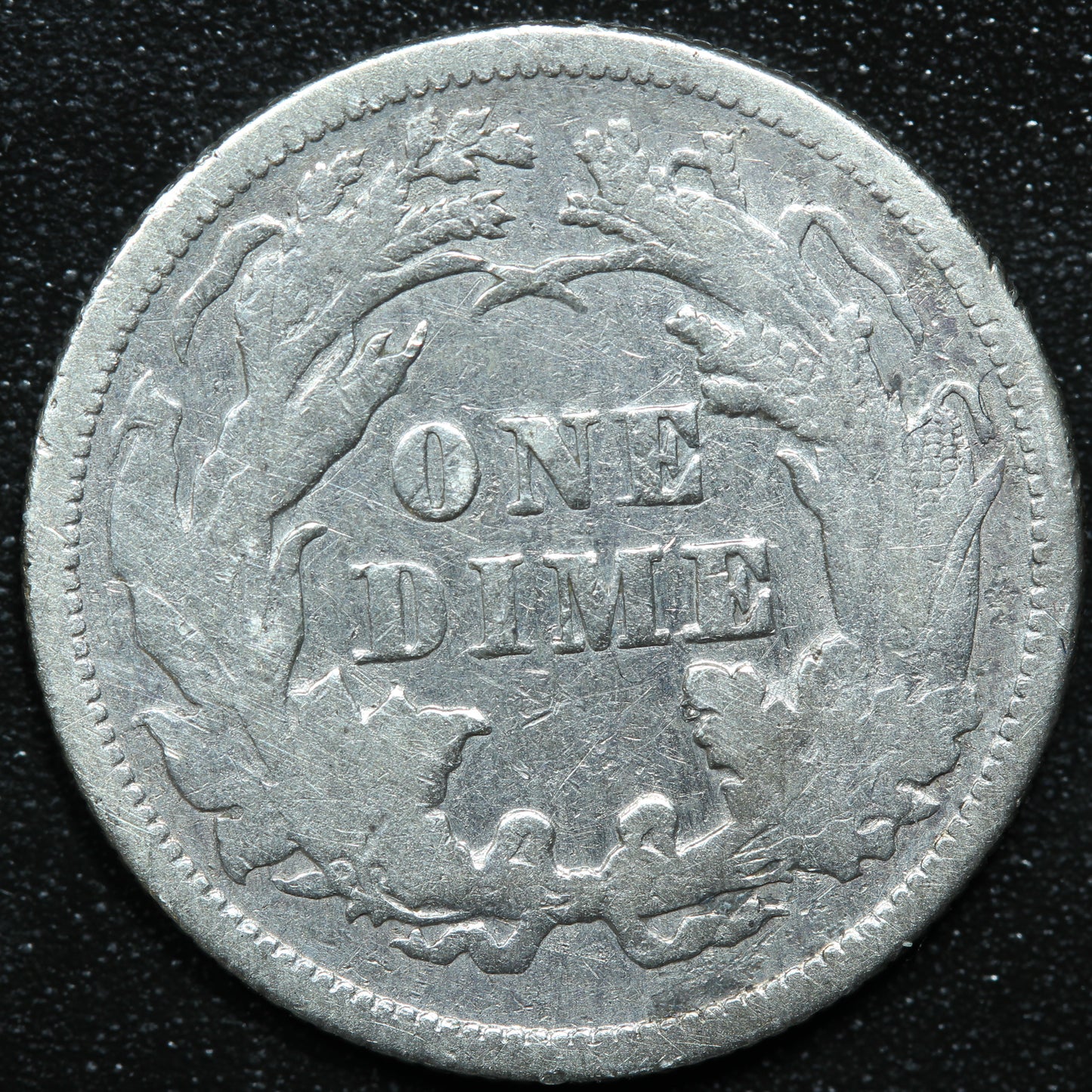 1876 Seated Liberty Dime 10c