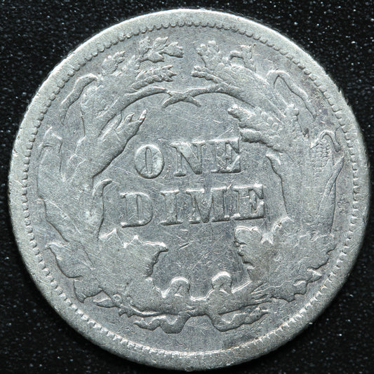 1876 Seated Liberty Dime 10c