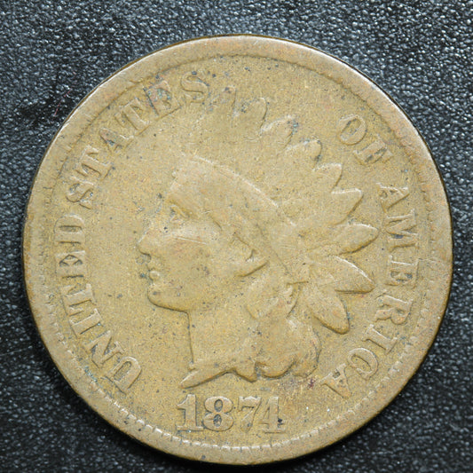 1874 Indian Head Penny