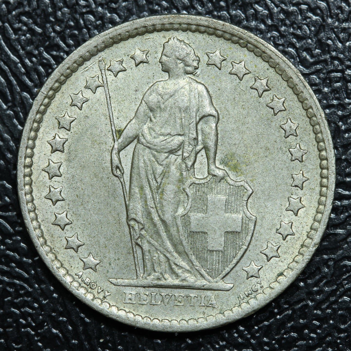 1964 B Switzerland 1/2 FRANC Silver KM#23