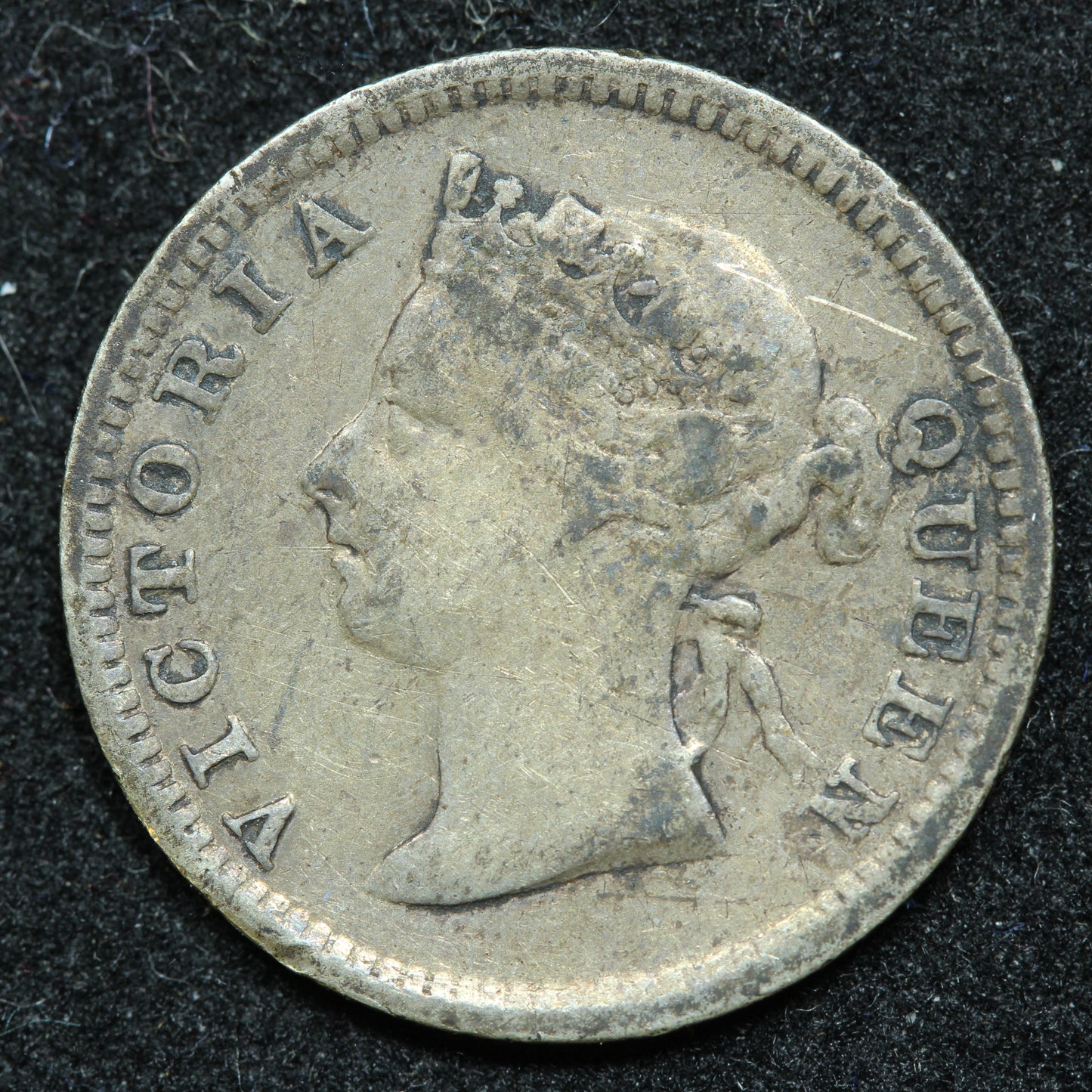 1889 Hong Kong 5 Five Cents Silver .800 Fine KM# 5