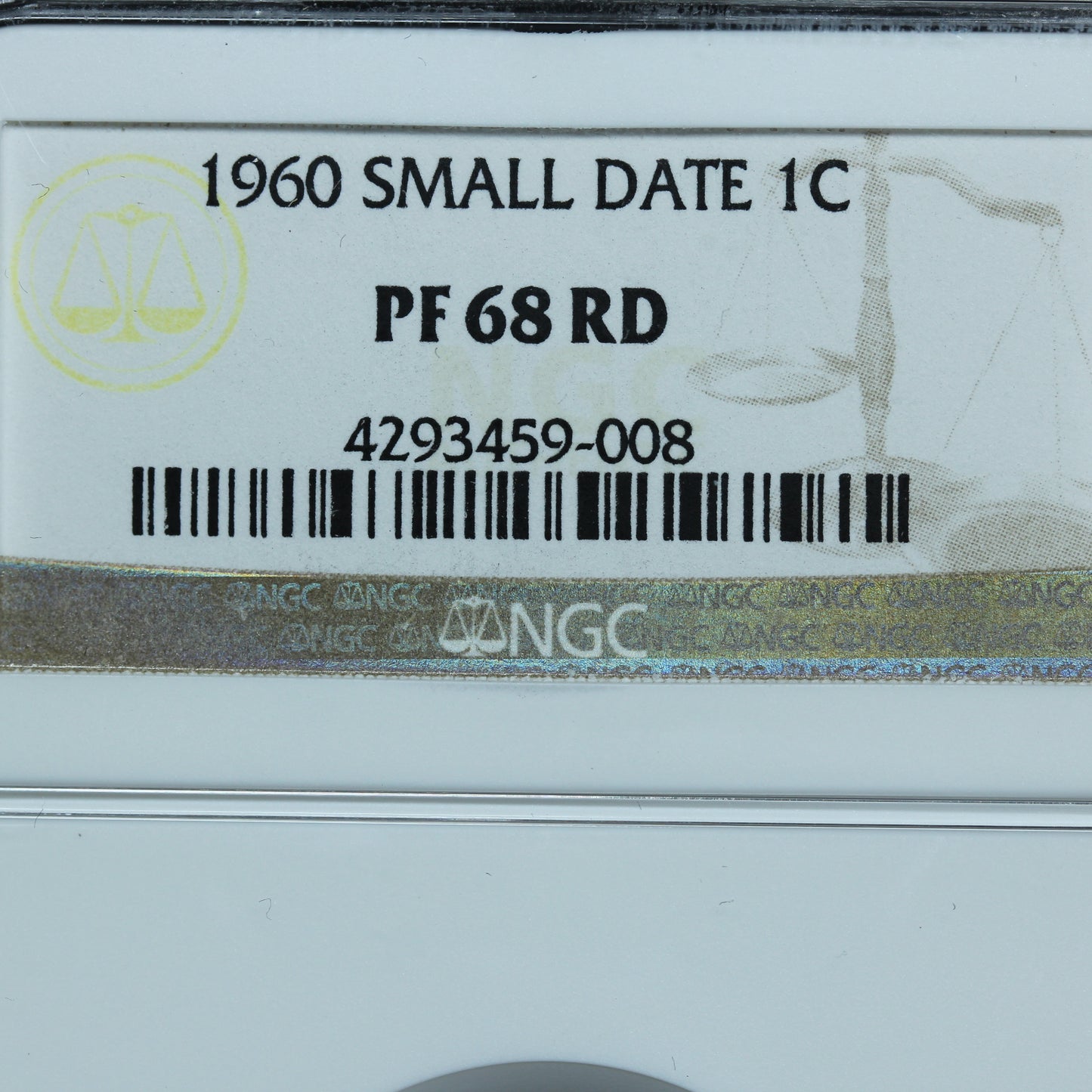 1960 P Philadelphia Lincoln Penny Cent Small Date NGC PF 68 Rd