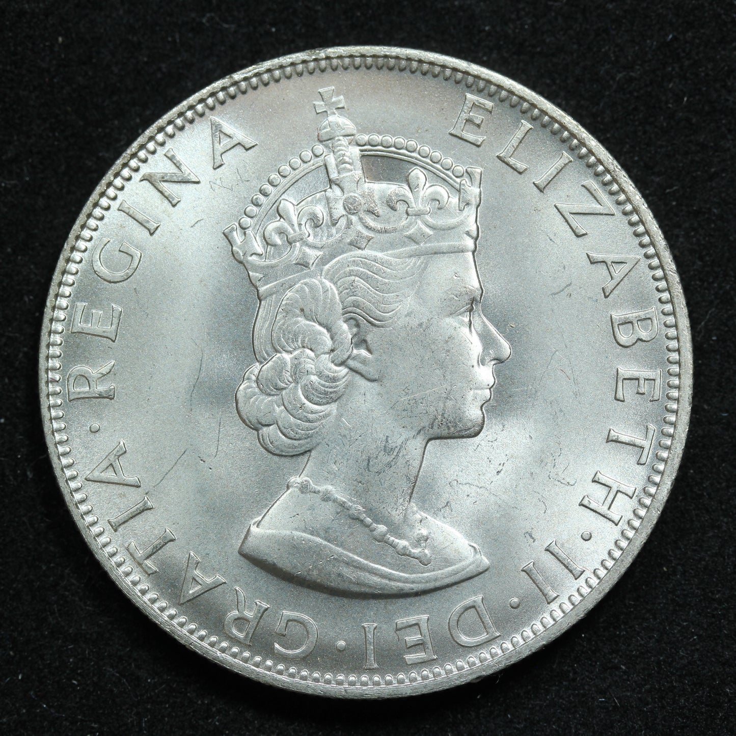 1964 Bermuda 1 One Crown Silver Coin - KM# 14